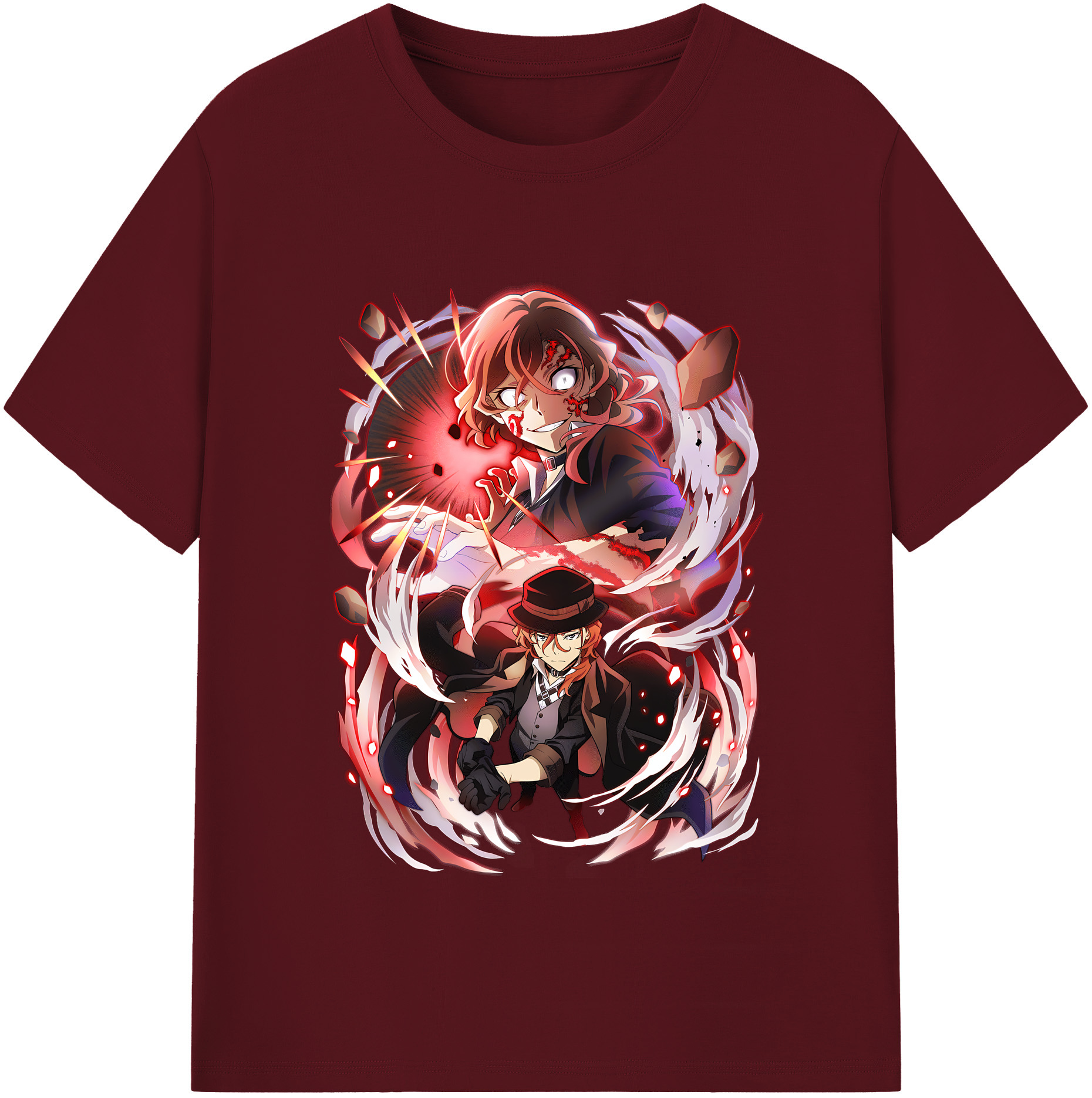 （画像用） 文豪ストレイドッグス Bungo Stray Dogs 綿100％半袖Tシャツ（フロントプリント）